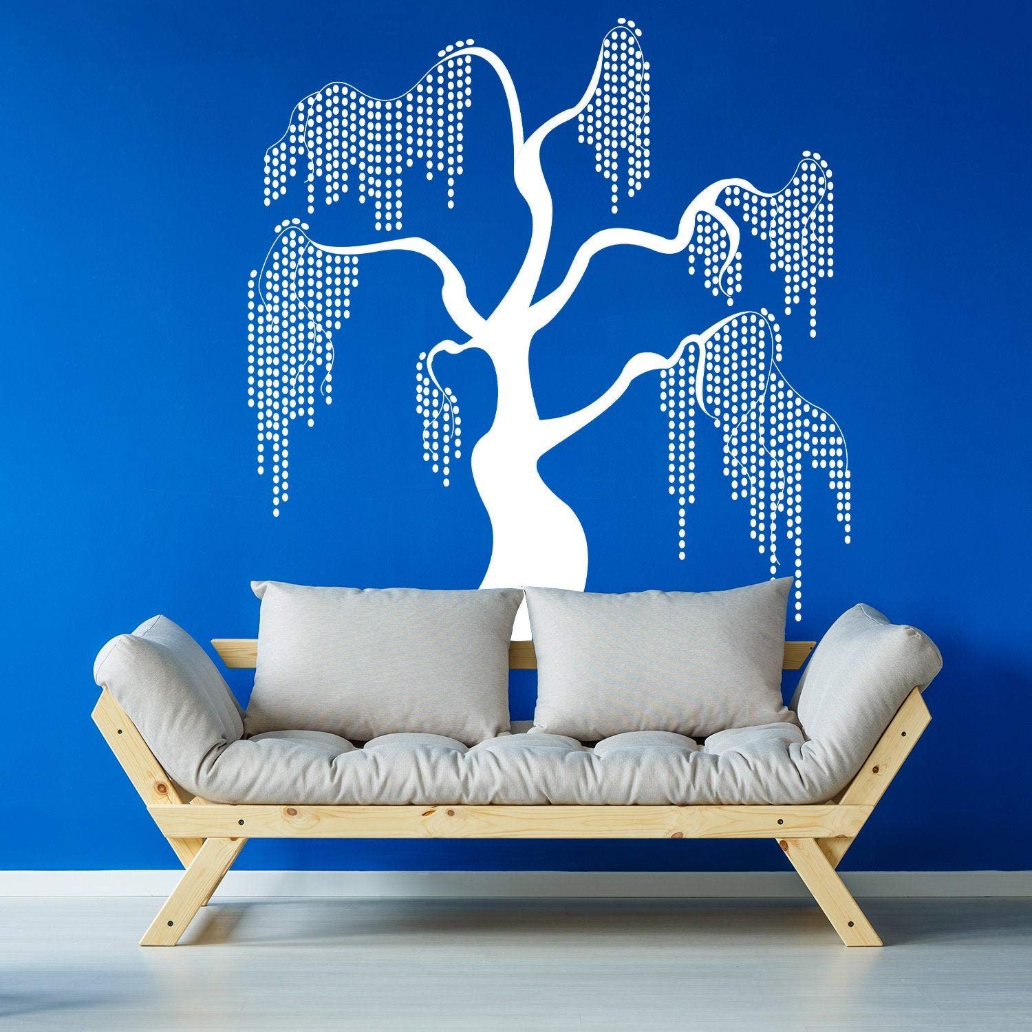 Willow Tree Wall Decal - Large Waterproof Vinyl Sticker for Nursery, Bedroom & Home Decor - Nature-Inspired Branch Art Mural for Lovely Interior Design