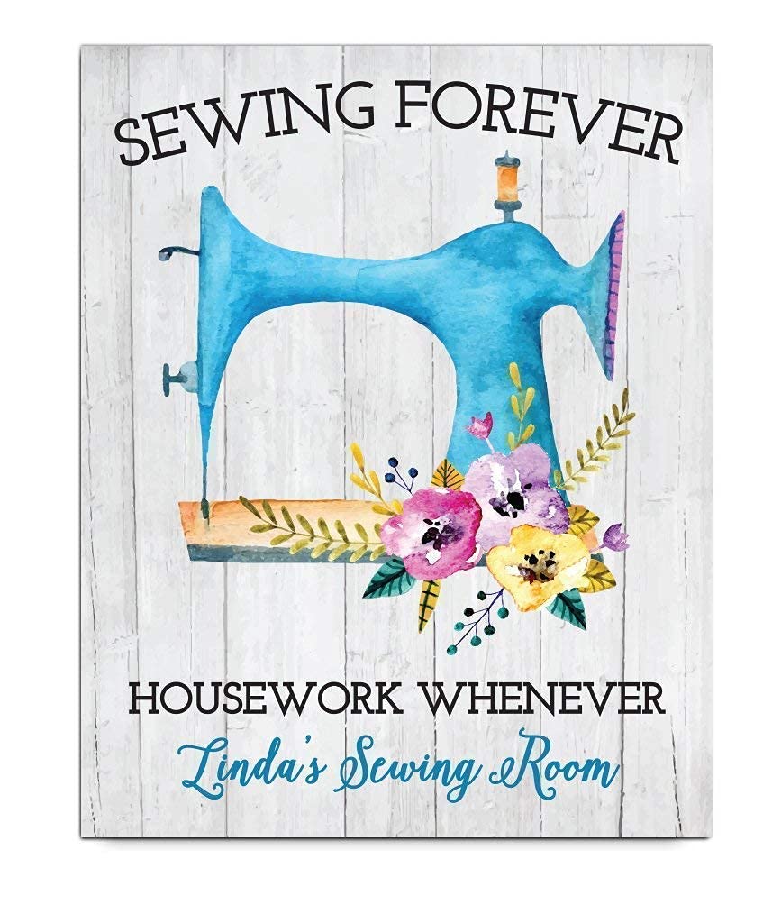Personalized Sewing Print Wall Art - Custom Craft Room Decor & Thoughtful Sewing Gift for Grandmother - Perfect for Knitting, Quilting & Sewing Room Decoration - Ideal Christmas Gift for Grandma - Great for Home Studios, Hobby Spaces & Gift-Giving Occasions