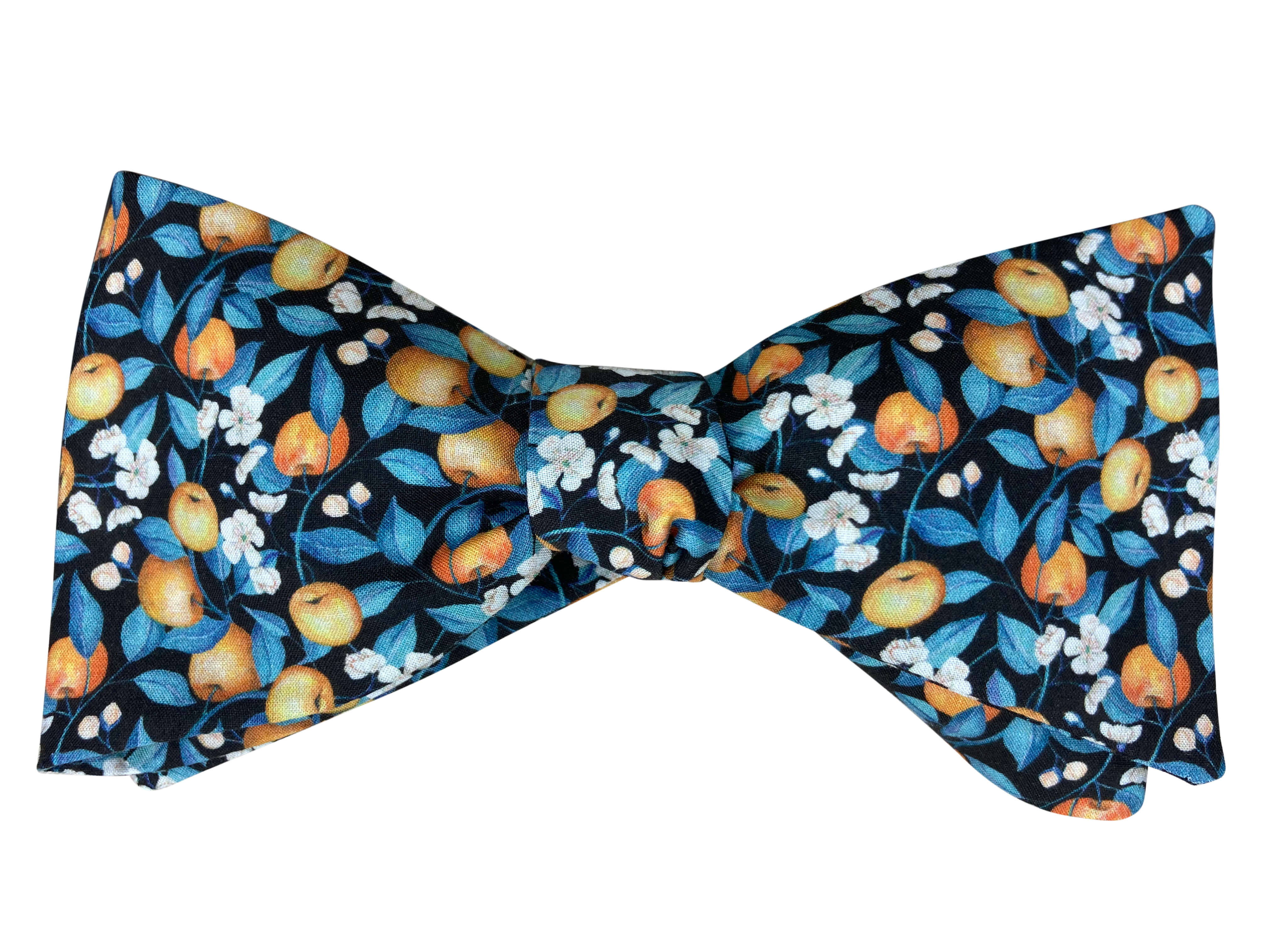 Orange Orchard Bow Tie - Elegant Handmade Satin Bow Tie for Men, Perfect for Weddings, Prom, and Formal Events