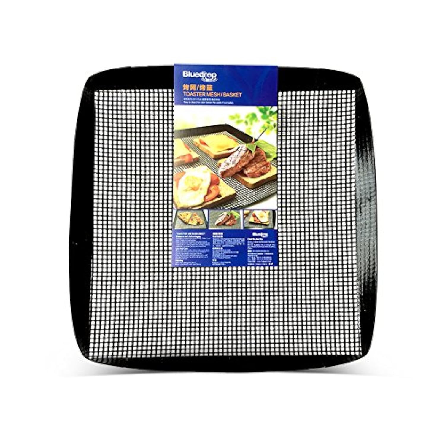 Bluedrop Stainless Steel Toaster Baskets & Grill Baskets - 30x35cm Oven-Safe Crisper Chips Tray, Bakery Mesh Basket for Toast, Fries, Vegetables - Perfect for Home Kitchen & Restaurant Use