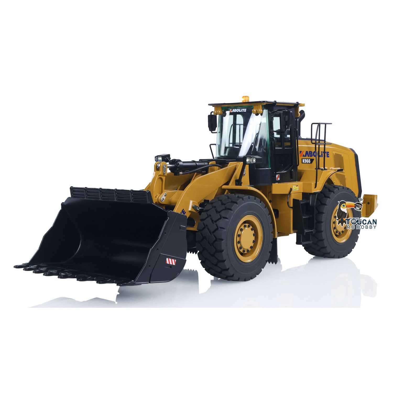 HUINA K966 KABOLITE 2.4Ghz 1/16 Scale Hydraulic RC Loader Truck with 7500mAh Battery & 8-Channel Radio Control - Realistic Construction Toy for Adults and Kids - Perfect for Backyard Digging, Construction Play, and RC Enthusiasts
