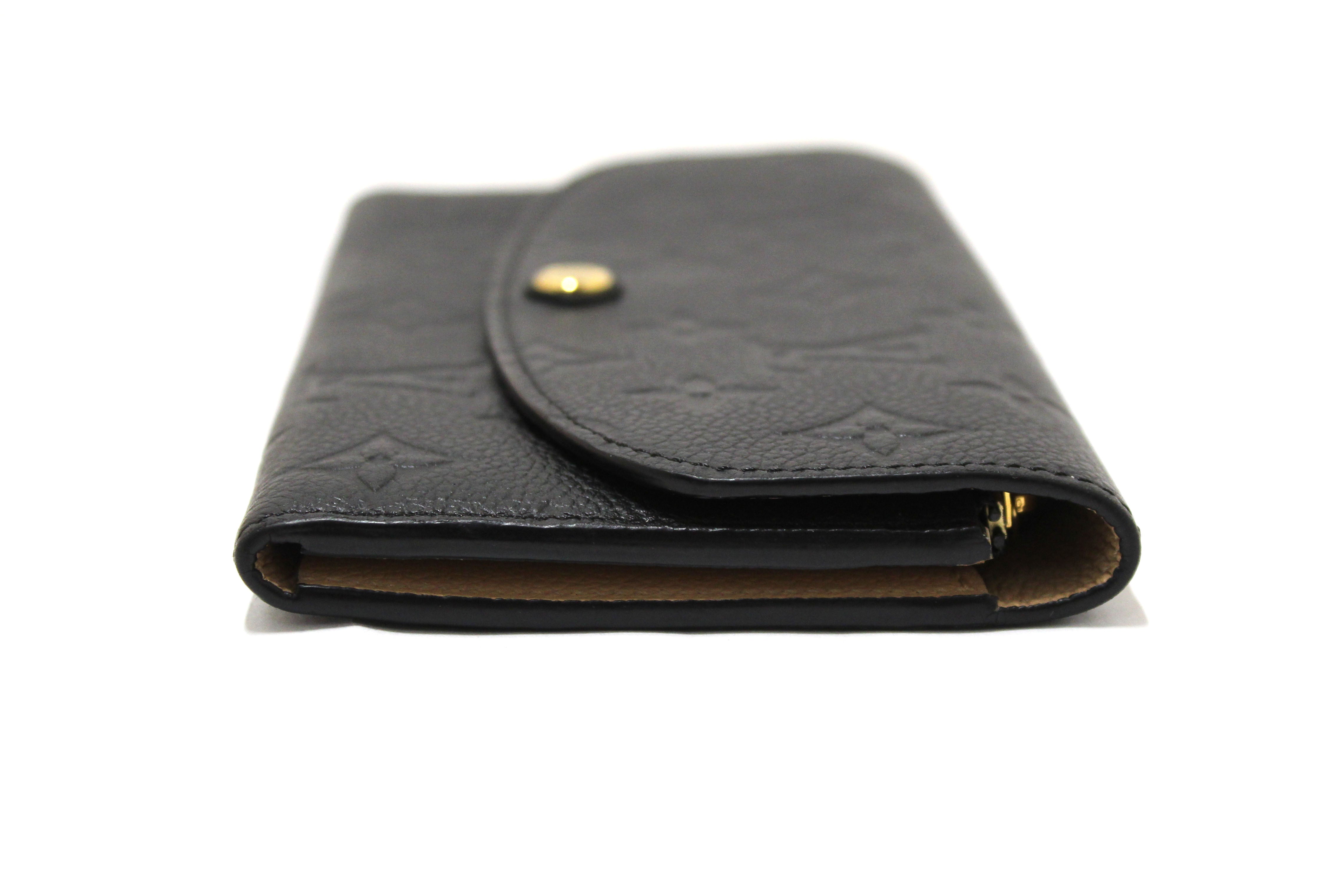 Authentic Louis Vuitton Black Empreinte Emilie Long Wallet for Women | Genuine Leather Luxury Bifold Wallet | Perfect for Everyday Use, Travel & Gift Giving