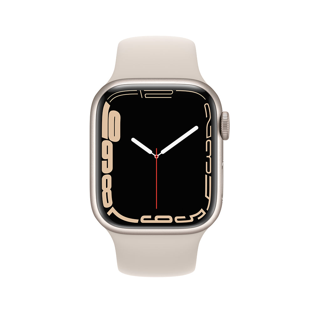 Apple Watch Series 7 (41mm) GPS + Cellular - Starlight Aluminum Case with Sport Band - Smartwatch for Fitness Tracking & iPhone Connectivity - Perfect for Workouts, Running & Daily Use