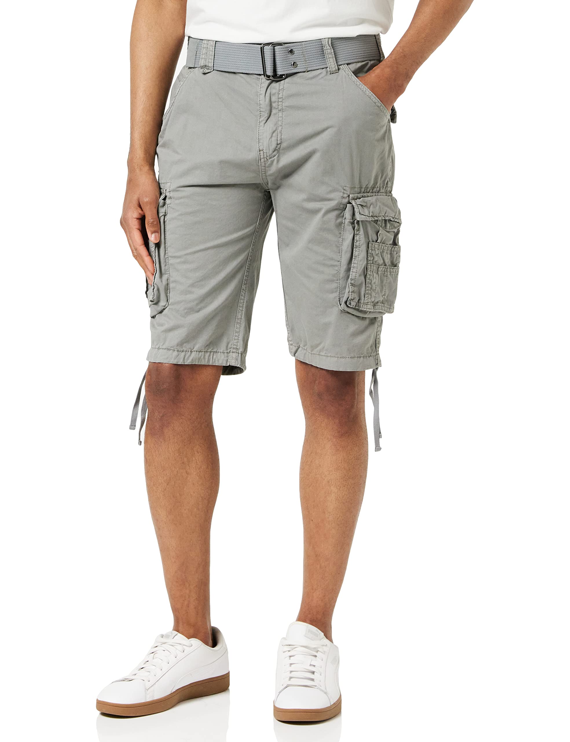 Schott Tr Ranger 30 Men's Casual Shorts - Grey - Size EU 46 (US 36) - Bermuda Shorts for Summer Outdoor Activities, Travel & Beach Wear