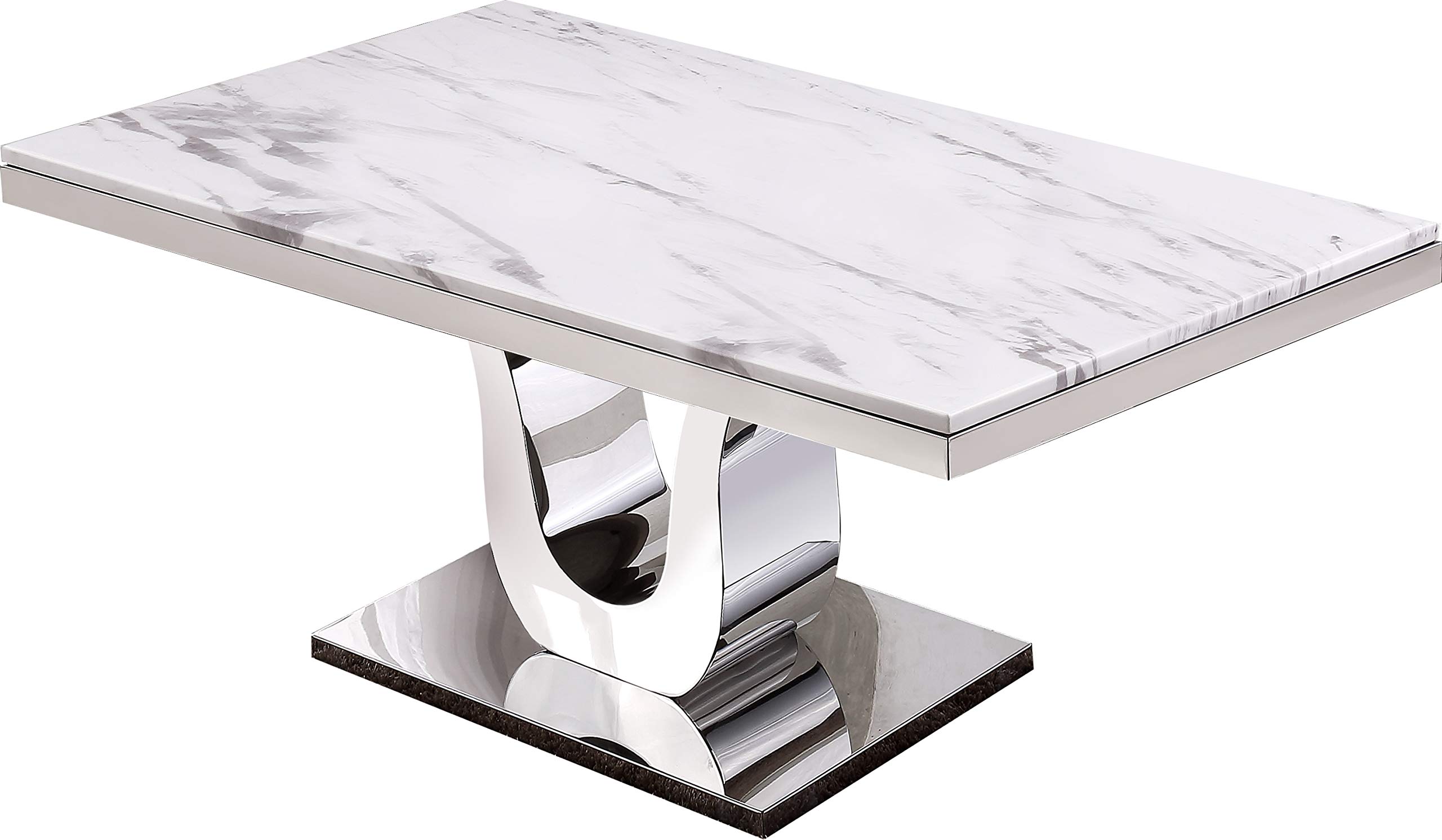 Modern 5-Piece White Dining Table Set with 4 Chairs - Perfect for Small Spaces, Kitchens & Apartments | D14-4SC183 Furniture Collection