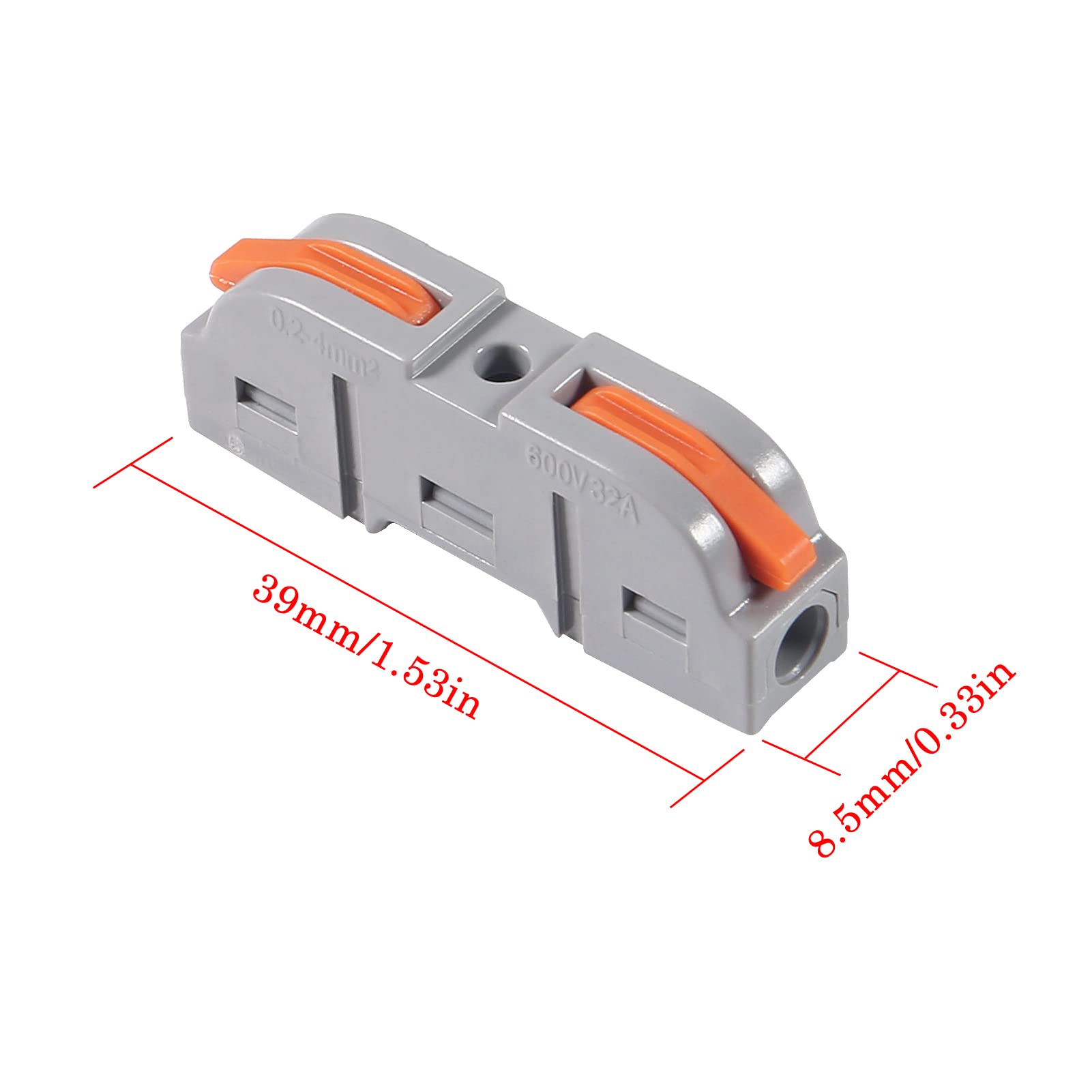 30pcs Lever Wire Connectors SPL-1 - Compact Electrical Connectors for 28-12AWG Soft & Hard Wires - Universal Wire Terminals for Home Wiring, DIY Projects & Electrical Repairs