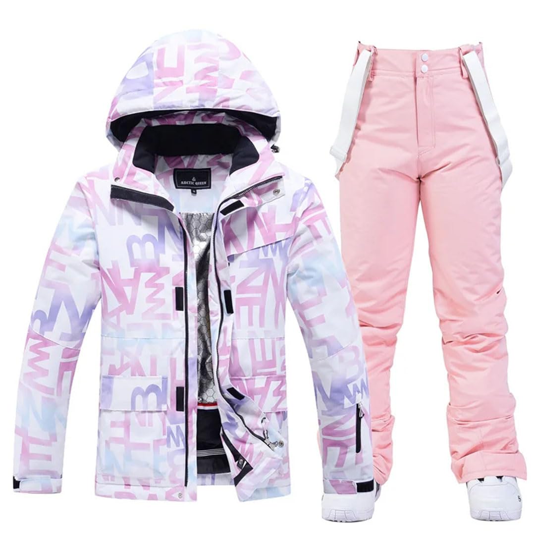 Women's Waterproof Ski Suit Set - Insulated Snowboard Jacket & Pants for Winter Sports, Snow Walking & Outdoor Activities | Windproof Thermal Snowsuit for Skiing, Snowboarding & Cold Weather Adventures