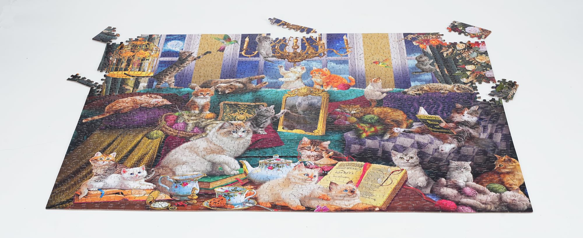 1000 Piece Jigsaw Puzzles for Adults - Challenging Cat Animal Puzzle, 27x20 Inch Large Size - Perfect for Family Game Night, Stress Relief & Home Decor Gift