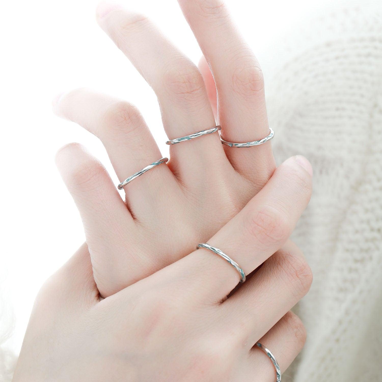 Sterling Silver Adjustable Opening Ring for Women - Elegant Stackable Band, Perfect for Everyday Wear, Gifts & Special Occasions