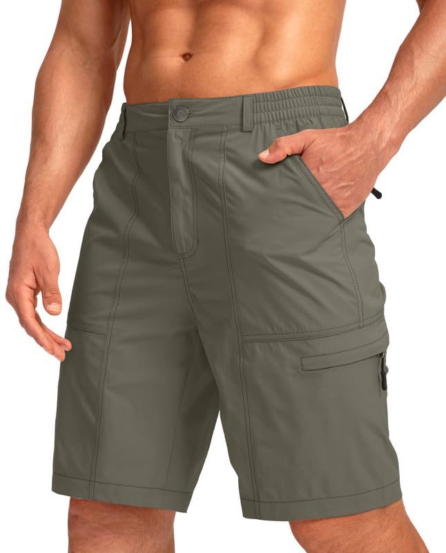Viodia Men's Quick Dry Hiking Cargo Shorts - 6 Pockets, Lightweight & Stretchable Outdoor Shorts for Hiking, Fishing, Golf & Camping | Perfect for Summer Adventures & Active Lifestyles