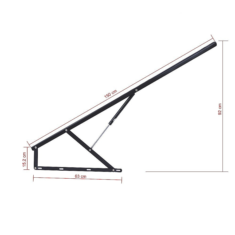 150cm Pneumatic Sofa Bed Lift Up Mechanism Kit - Heavy Duty Gas Spring for Convertible Furniture | Perfect for Home, Office & Guest Room Use