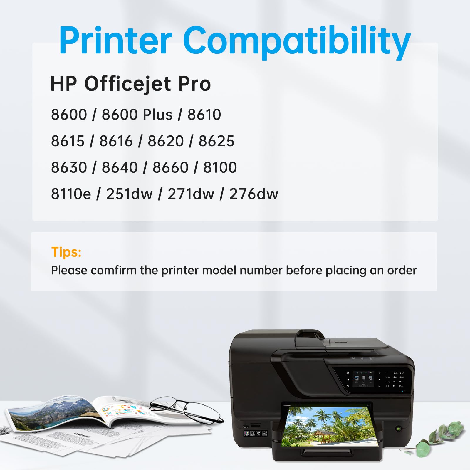 12-Pack 950XL 951XL Ink Cartridges - High Yield Compatible for HP 950 951 950XL 951XL - Works with HP Officejet Pro 8600 8610 8620 8625 8100 Printers (3BK 3C 3M 3Y) - Perfect for Home Office Printing, Business Documents & High Volume Printing Needs