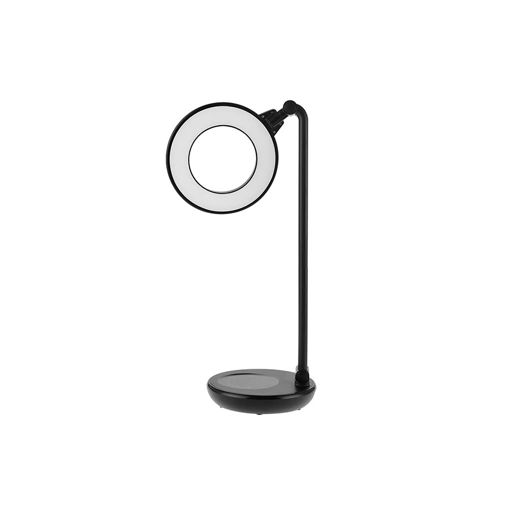 XUHUI 2-in-1 LED Desk Lamp with Eye Protection - Adjustable Reading Light for Home Office, Study, Bedroom & Nightstand - Black Desk Lamp for Working, Studying & Relaxing