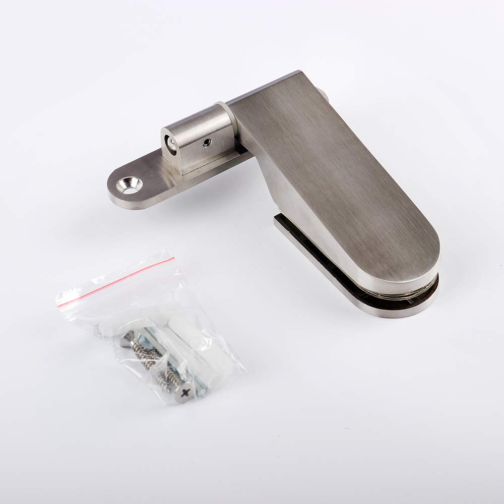 Premium Glass Door Hinge & Lock Set - Heavy Duty Lever Hinge & Patch Lock Kit for Shower, Cabinet & Furniture Doors | Secure & Durable Hardware Solution