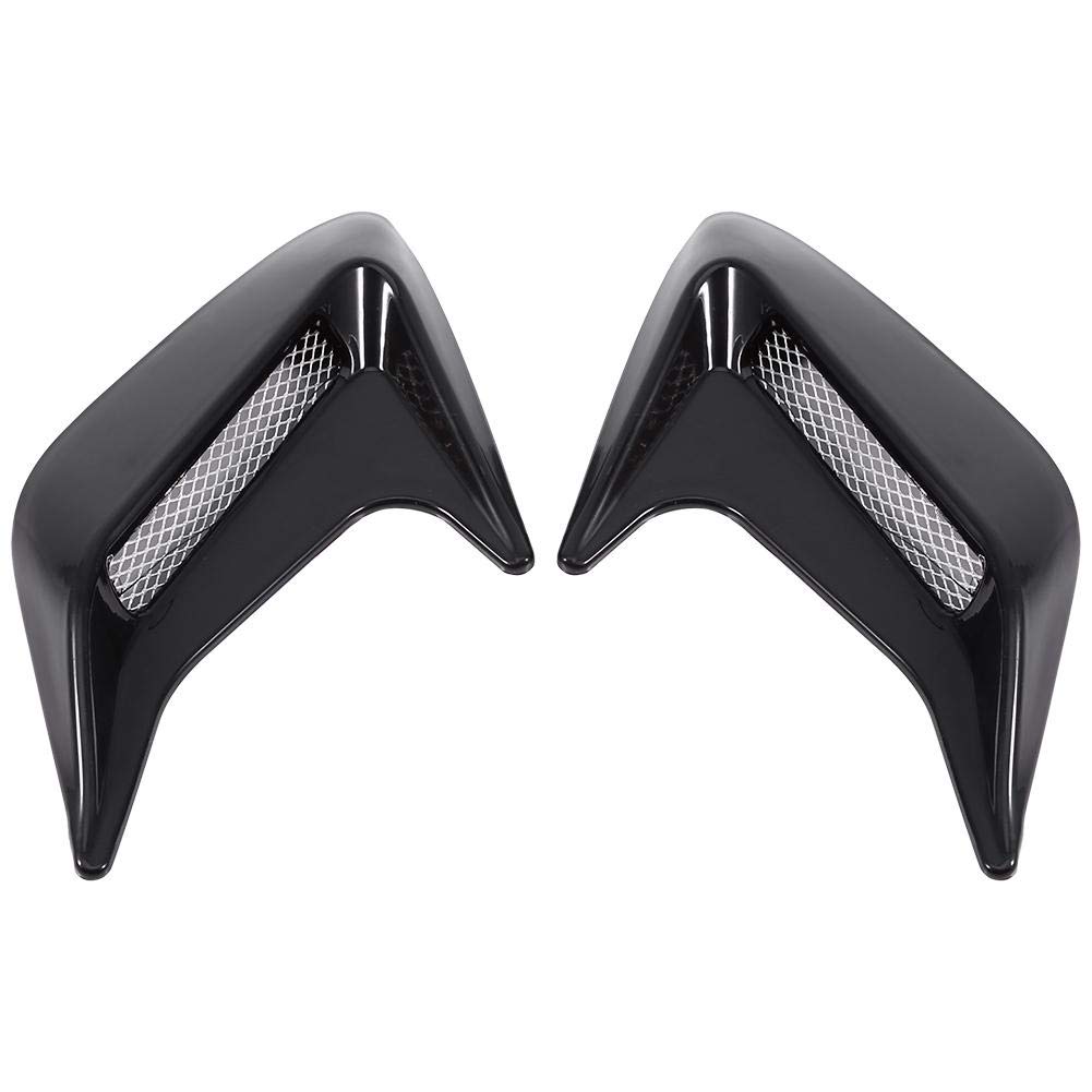 Universal 2x Car Air Vent Hood Scoops - Black Decorative Air Intake Vents with Strong 3M Double-Sided Adhesive Tape for DIY Automotive Customization | Perfect for Car Enthusiasts & Vehicle Styling Upgrades
