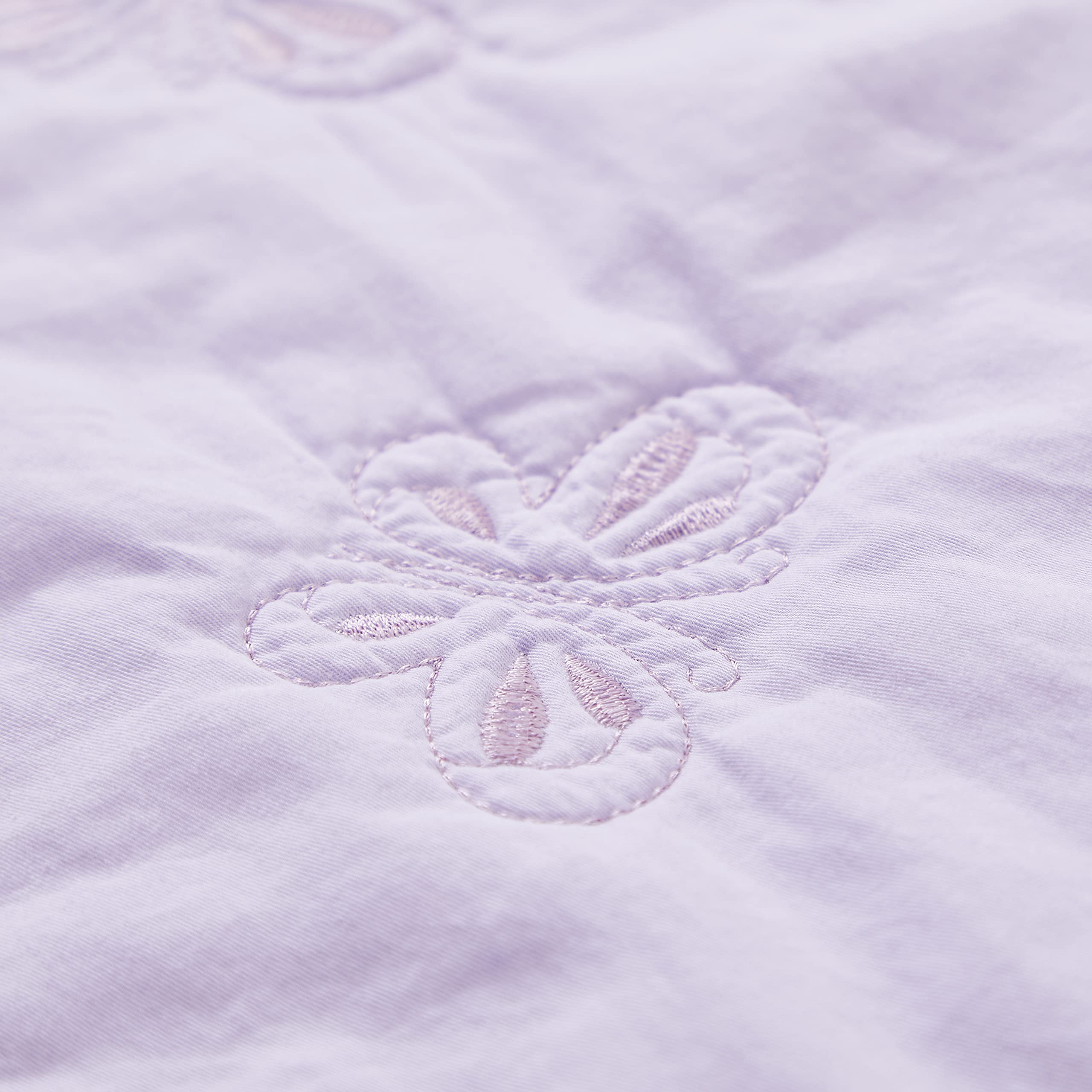 Brandream 3-Piece Purple Butterfly Baby Crib Bedding Set for Girls - Soft Embroidered Quilt, Fitted Sheet & Dust Ruffle | Nursery Decor, Newborn Gift, Toddler Bedding Essentials