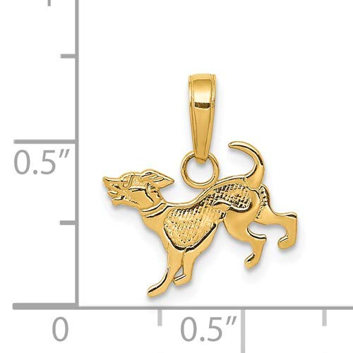 14K Yellow Gold Dog Pendant Necklace for Women - Roy Rose Jewelry - Perfect Gift for Pet Lovers, Dog Owners & Animal Enthusiasts - Ideal for Birthdays, Anniversaries & Everyday Wear