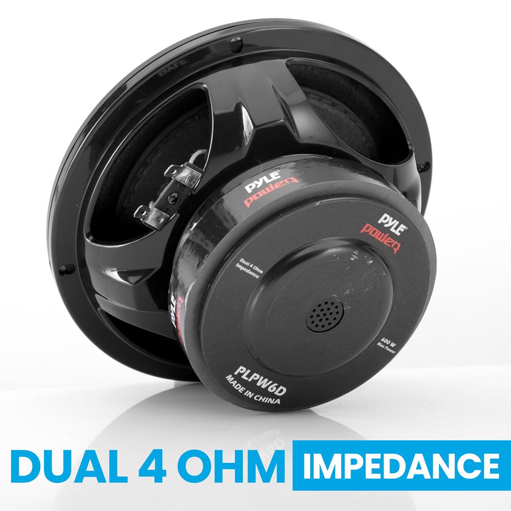 6.5 Inch Car Subwoofer Dual Voice Coil (DVC) 4 Ohm - High Performance Bass for Trucks, SUVs, and Custom Car Audio Systems