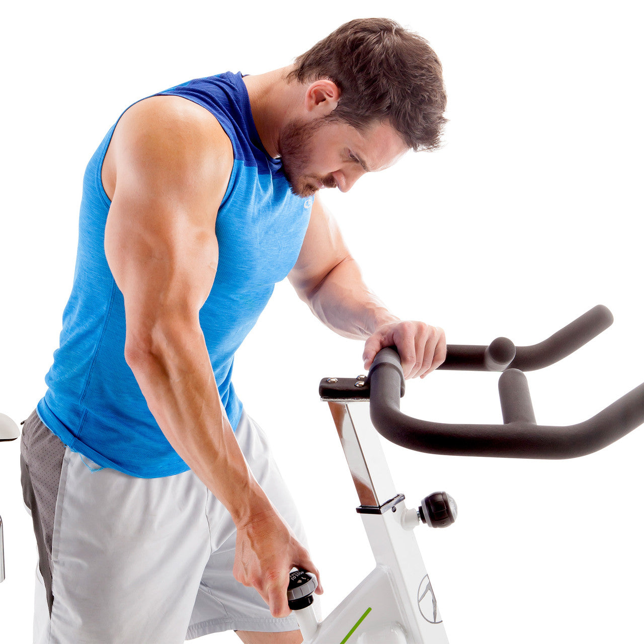 Marcy Deluxe Club Revolution Cycle Exercise Bike - NSP 122 Indoor Cycling Bike for Home Gym, Cardio Workout & Weight Loss - Perfect for Home Fitness & Spin Classes