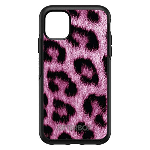 Pink Black Leopard Fur Skin Print On Black Case