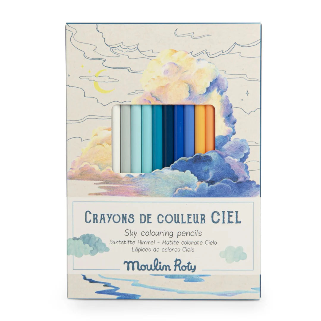 12 Vibrant Sky Colored Pencils for Artists & Students - Perfect for Sketching, Drawing & Coloring Books | Ideal for School, Office & Home Art Projects