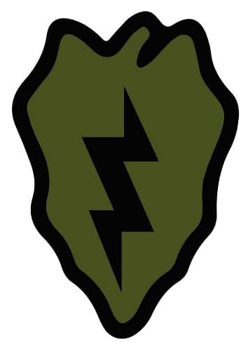 25th Infantry PVC Sticker - Waterproof Military Decal for Cars, Trucks & Helmets