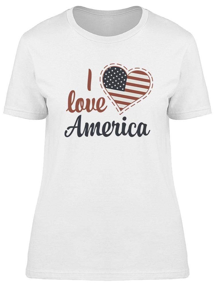 American Flag Heart T-Shirt for Women - Patriotic USA Love Graphic Tee - Perfect for 4th of July, Memorial Day & Veterans Day Celebrations