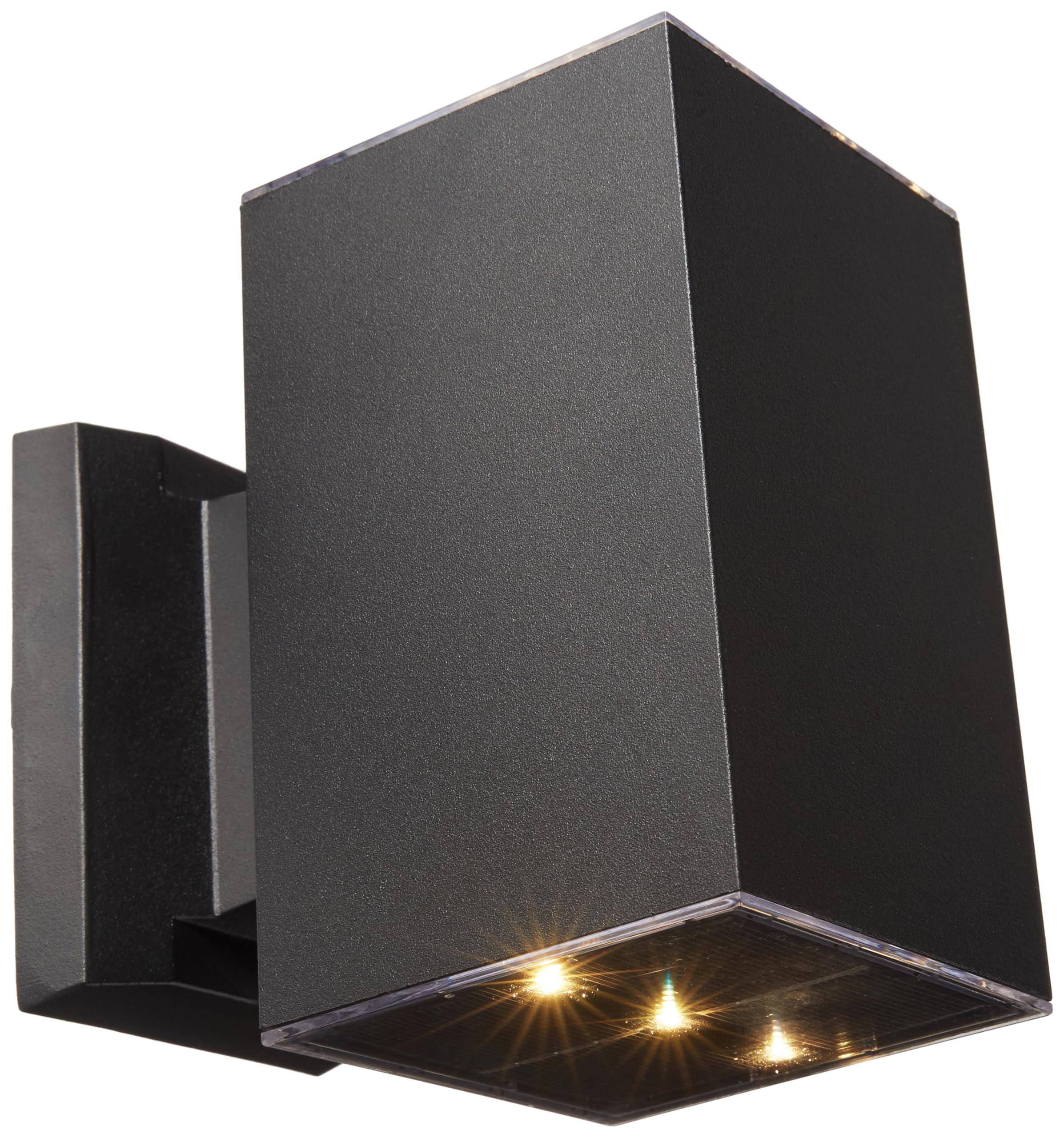 Solar Powered Outdoor Wall Lights - Modern Up Down LED Sconce with Ambient Lighting for Brick Walls | Battery Operated Weatherproof Exterior Lighting for Patio, Garden & Pathway Illumination