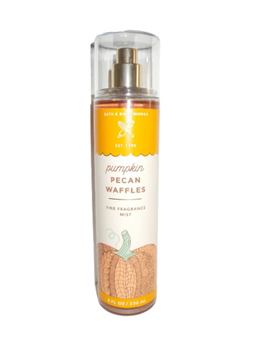 Bath & Body Works Pumpkin Pecan Waffle Fragrance Mist 8 Fl Oz - Sweet Fall Scent for Women, Long-Lasting Body Spray - Perfect for Autumn Evenings & Cozy Home Vibes