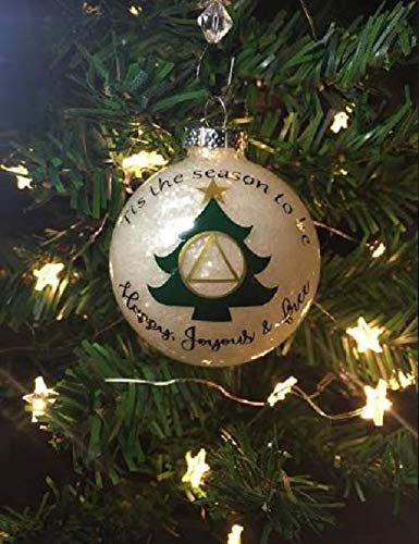 AA Ornament - Inspirational Sobriety Gift for Alcoholics Anonymous - Perfect for Recovery Milestones, Christmas Tree Decor & Support Group Celebrations