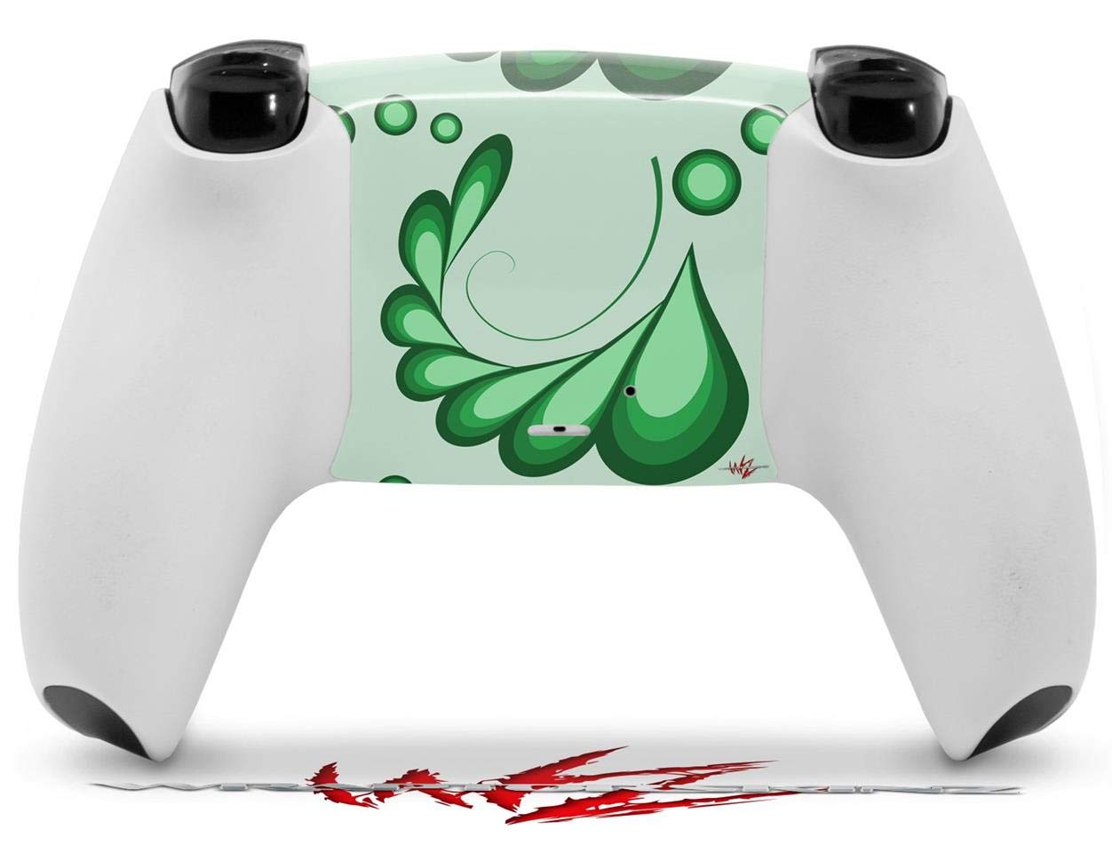 PS5 DualSense Controller Skin Wrap - Petals Green for Gaming Protection