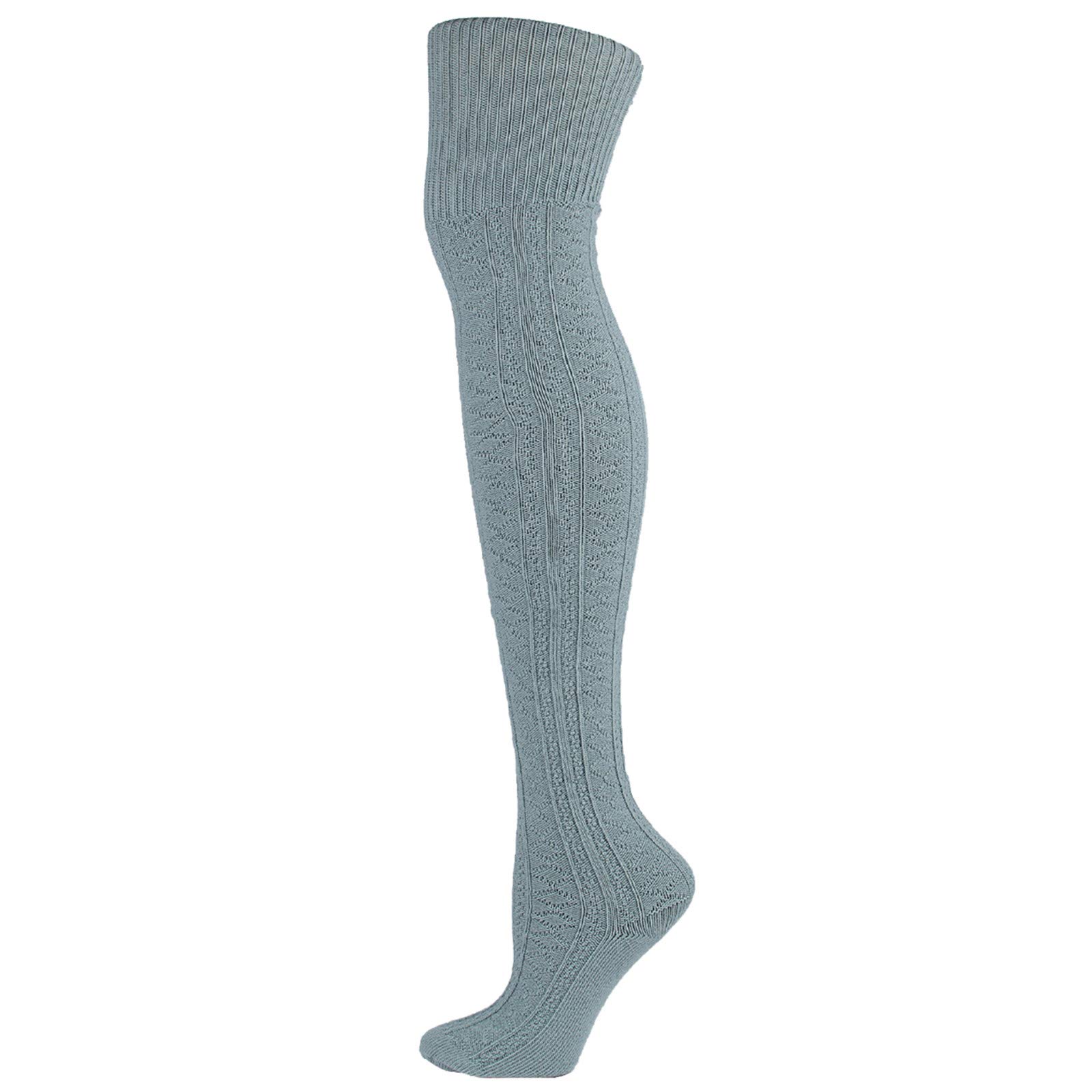 Women's Knee-High Cotton Stockings - Solid Color Knit Socks with Arch Support for Comfort & Style | Perfect for Office, Casual Wear & Winter Fashion