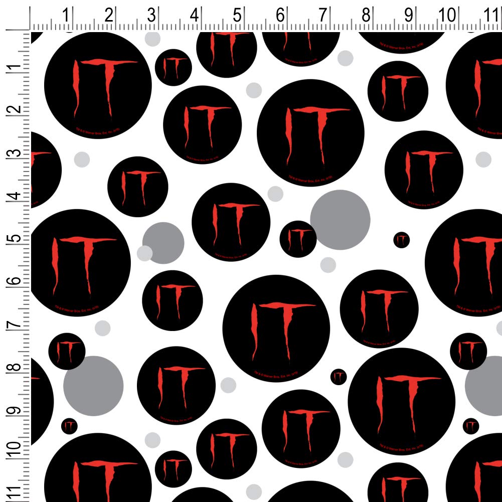 IT Movie Logo Gift Wrap Paper Roll - Scary Clown Horror Film Themed Wrapping for Birthday, Halloween Party Decorations & Gifts