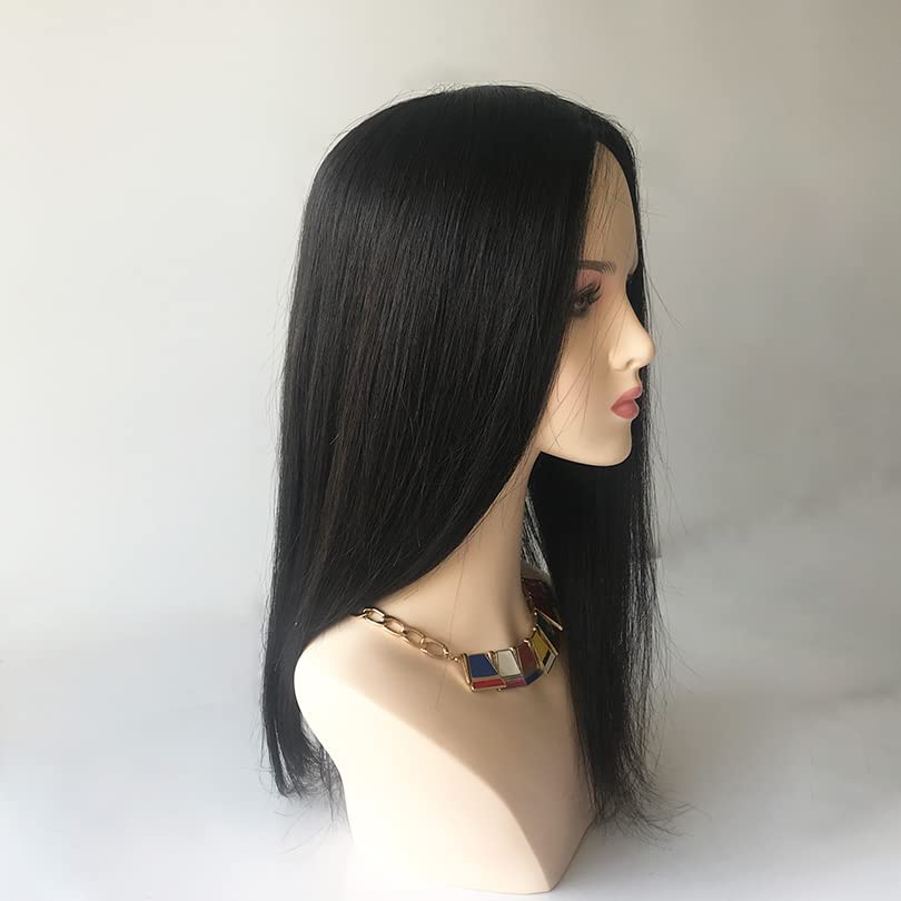 Premium 10-Inch Human Hair Topper for Women - Black & Dark Brown Silk Base Crown Toupee - 5x5 PU Edge Wiglet for Thinning Hair (No Clip) | Perfect for Daily Wear, Special Occasions & Hair Loss Solutions