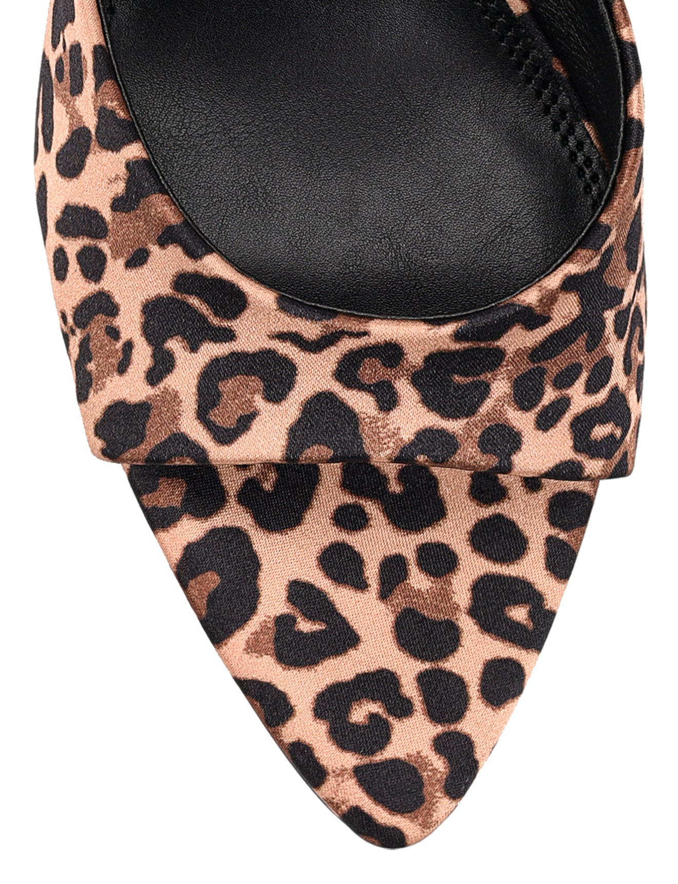 Margot Pointed Toe Mules - Leopard Print Satin Slides for Women | Comfortable House Shoes, Casual Outfits & Office Wear