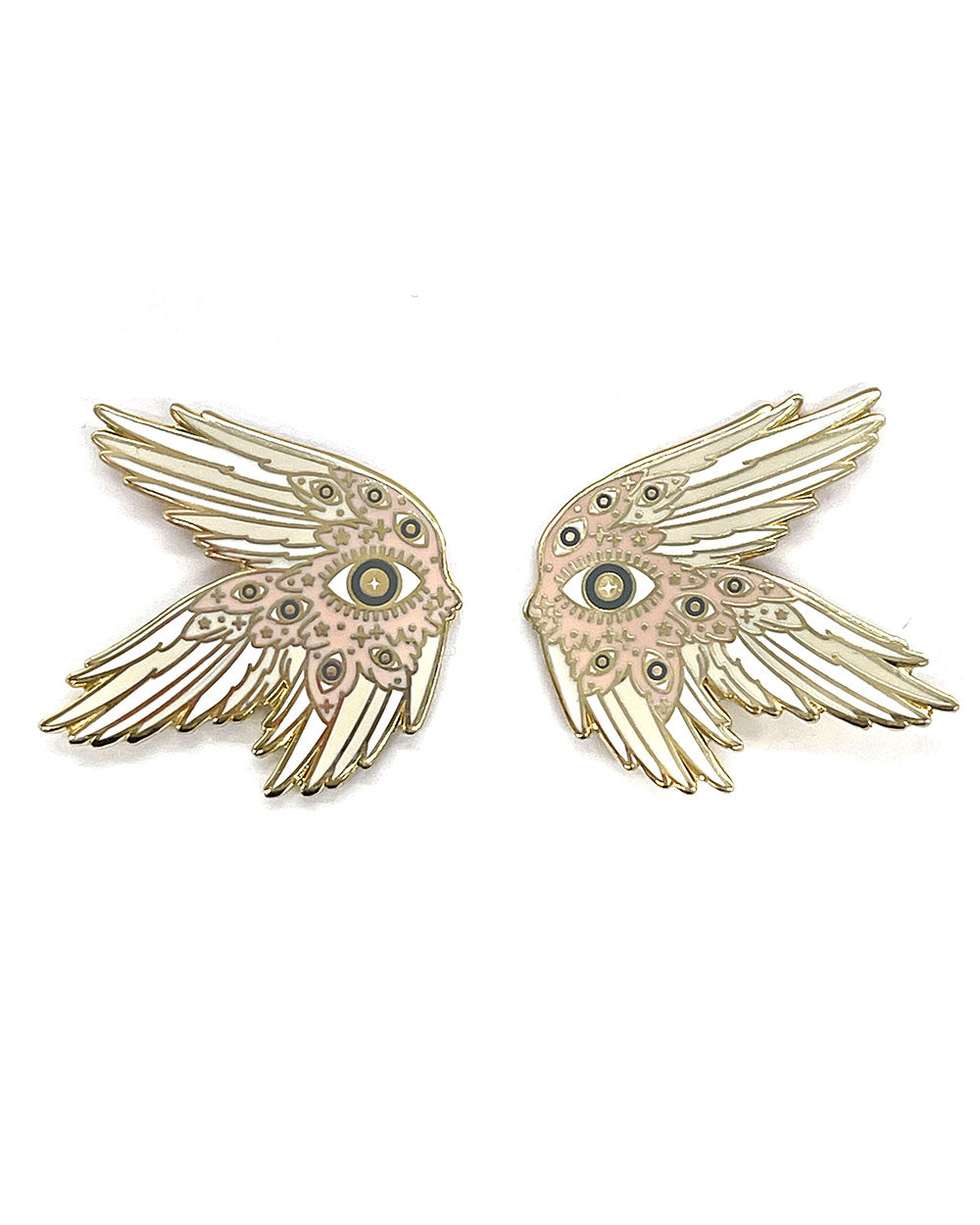 Biblically Accurate Angel Wings Pin Set with Detachable Chain - Religious Jewelry for Christians, Church Events & Cosplay Accessories