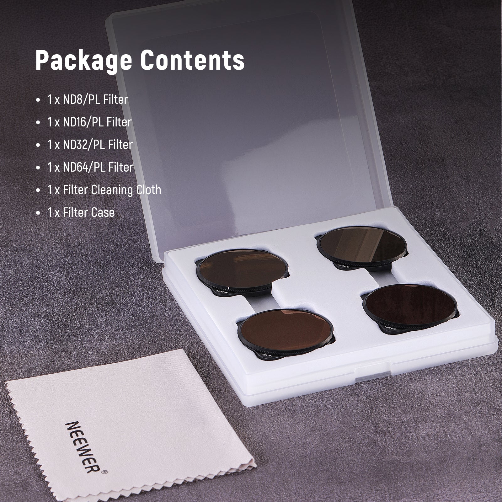 NEEWER FL DJ11 4-Pack ND Filter Set for DJI Mavic 3 Drone - UV Protection, Anti-Glare & HD Clarity - Perfect for Aerial Photography, Videography & Cinematic Shots