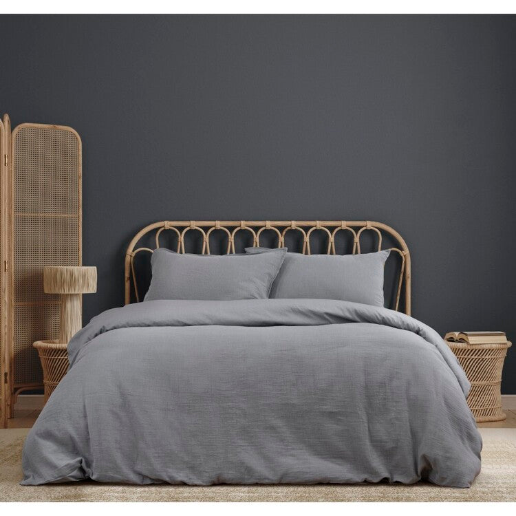Ardor Boudoir Earth Grey Quilt Cover Set - King Size Luxury Bedding with Pillowcases - Perfect for Master Bedroom, Guest Room & Hotel Decor