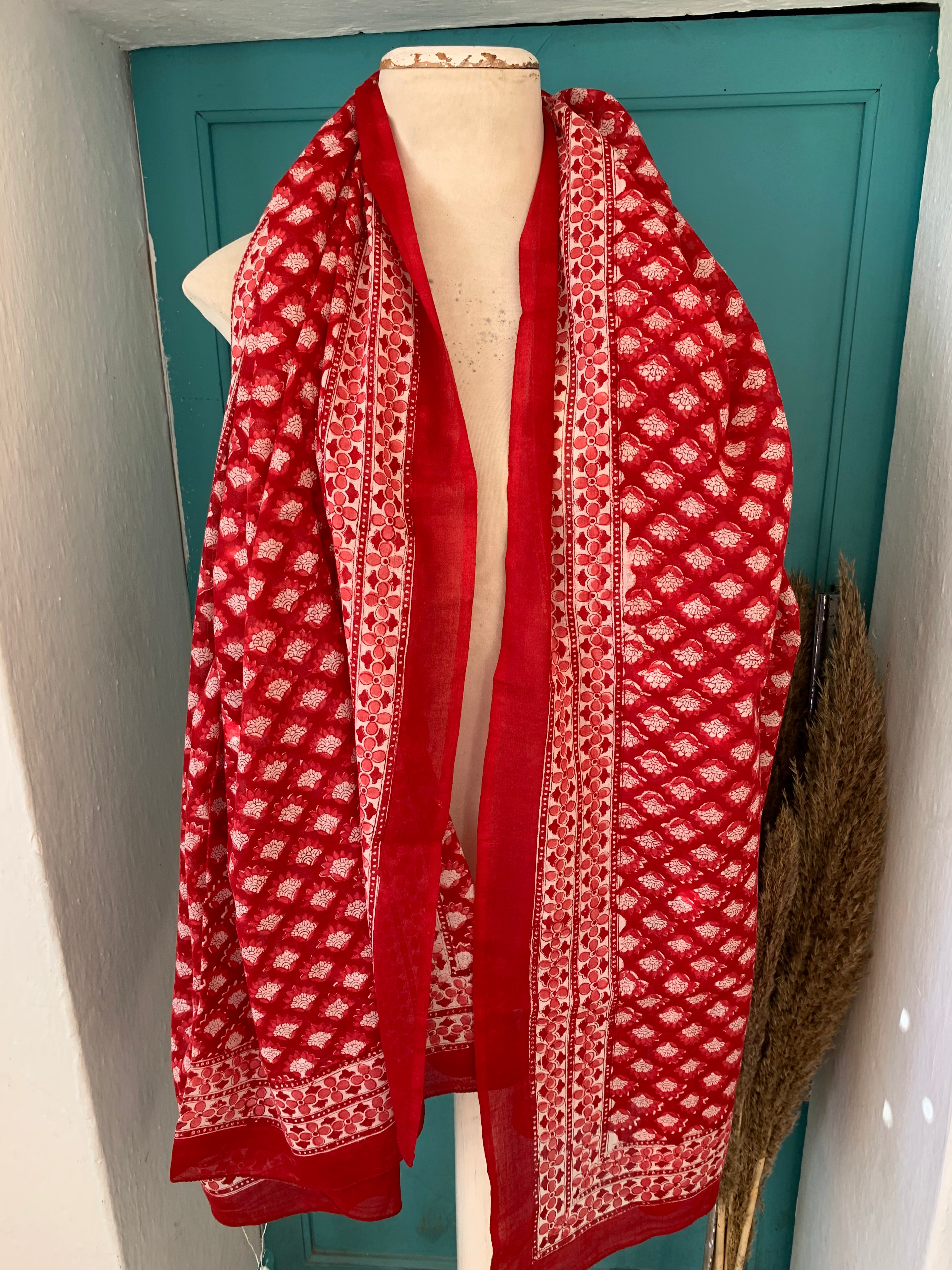 Stylish Block Print Cotton Sarong Pareo Shawl - New Collection for Beach, Pool, and Summer Fashion