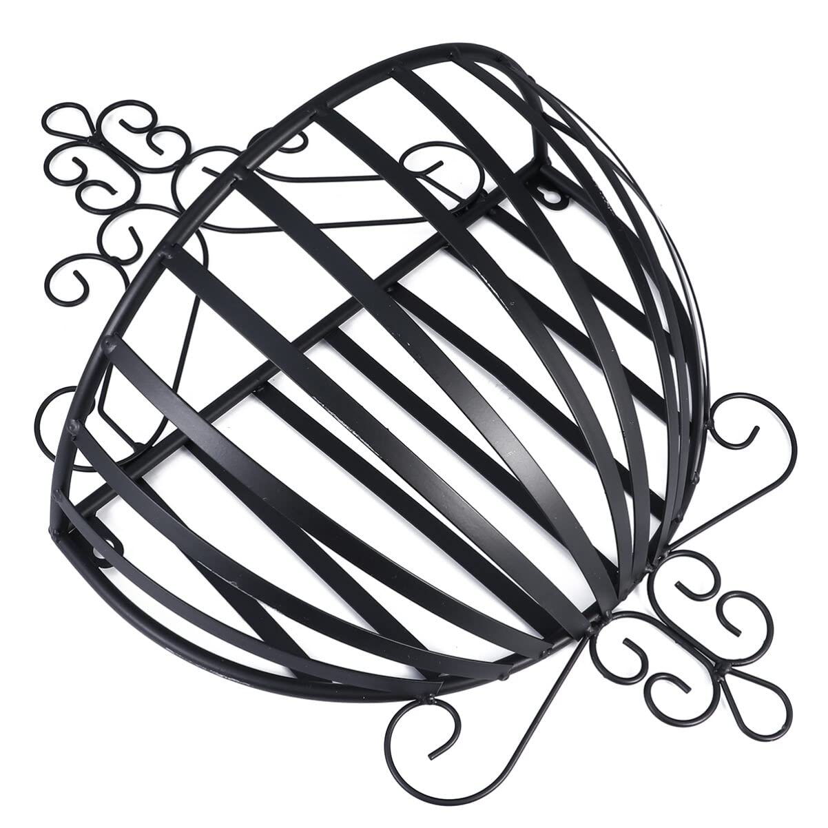 Yardwe Metal Wall Hanging Planter Basket - Decorative Flower Pot Holder for Railings & Fences | Garden Planter Support Rack with Hanger | Perfect for Outdoor Gardens, Balconies & Patios