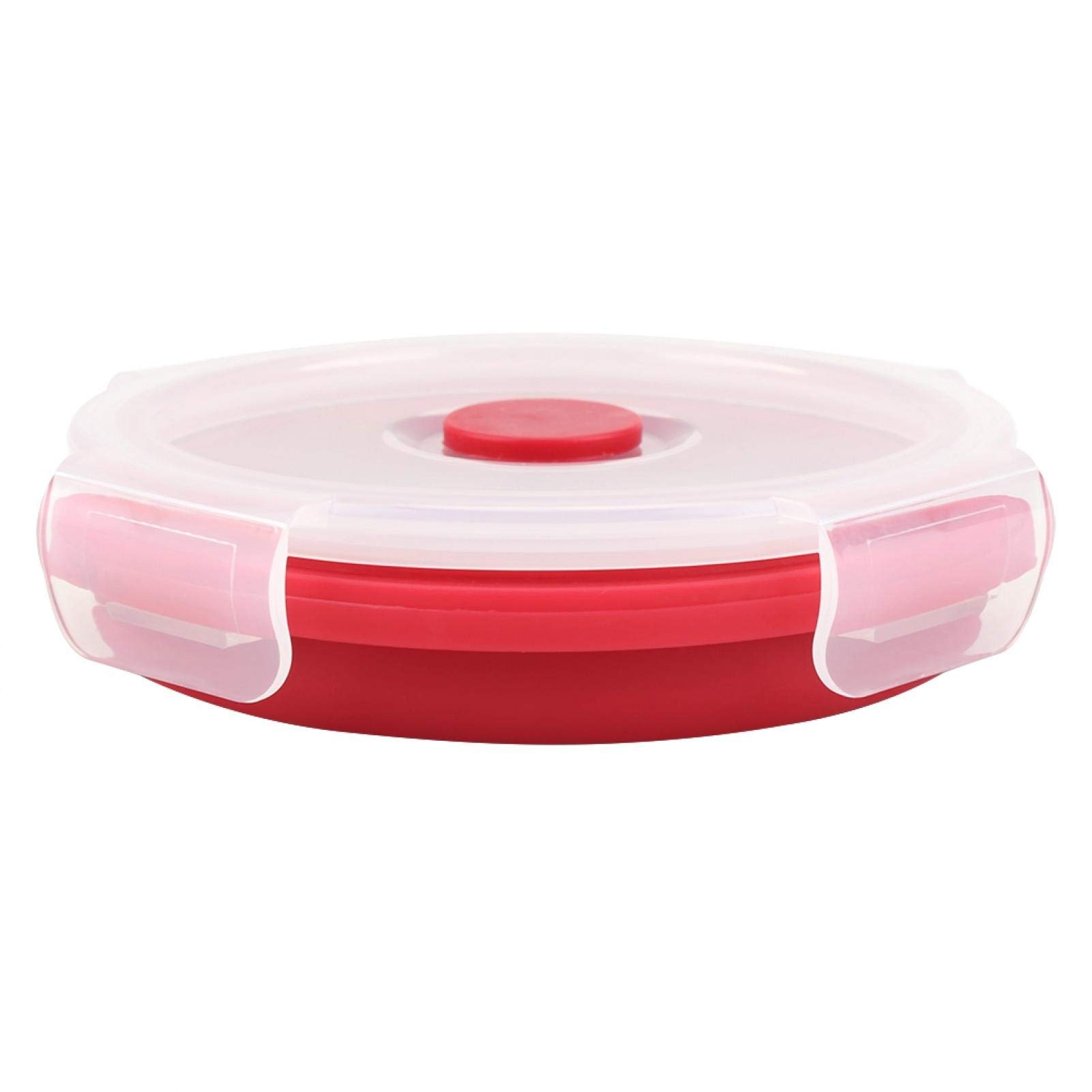 Foldable Silicone Bento Lunch Box 350ml - Microwave Safe for Office & Picnics