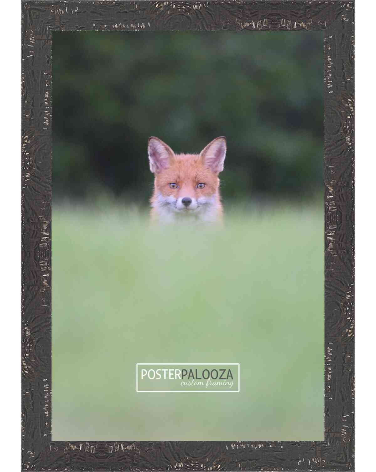 27x41 Rustic Black Farmhouse Picture Frame - Solid Wood Photo Frame with UV Acrylic, Foam Backing & Hanging Hardware - Perfect for Wall Art, Posters, Family Photos & Home Decor (27