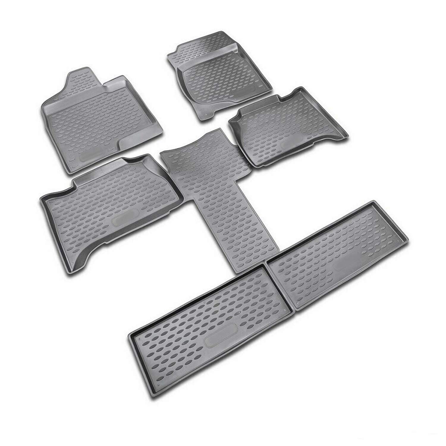 Premium 3D All-Weather Floor Mats for Chevrolet Tahoe 2011-2014 Models (7 Seater) - Custom Fit Heavy Duty Car Mats for Front & 2nd Row Seats | Perfect for Winter Snow, Mud, Rain Protection & Easy Cleaning | SUV Automotive Accessories