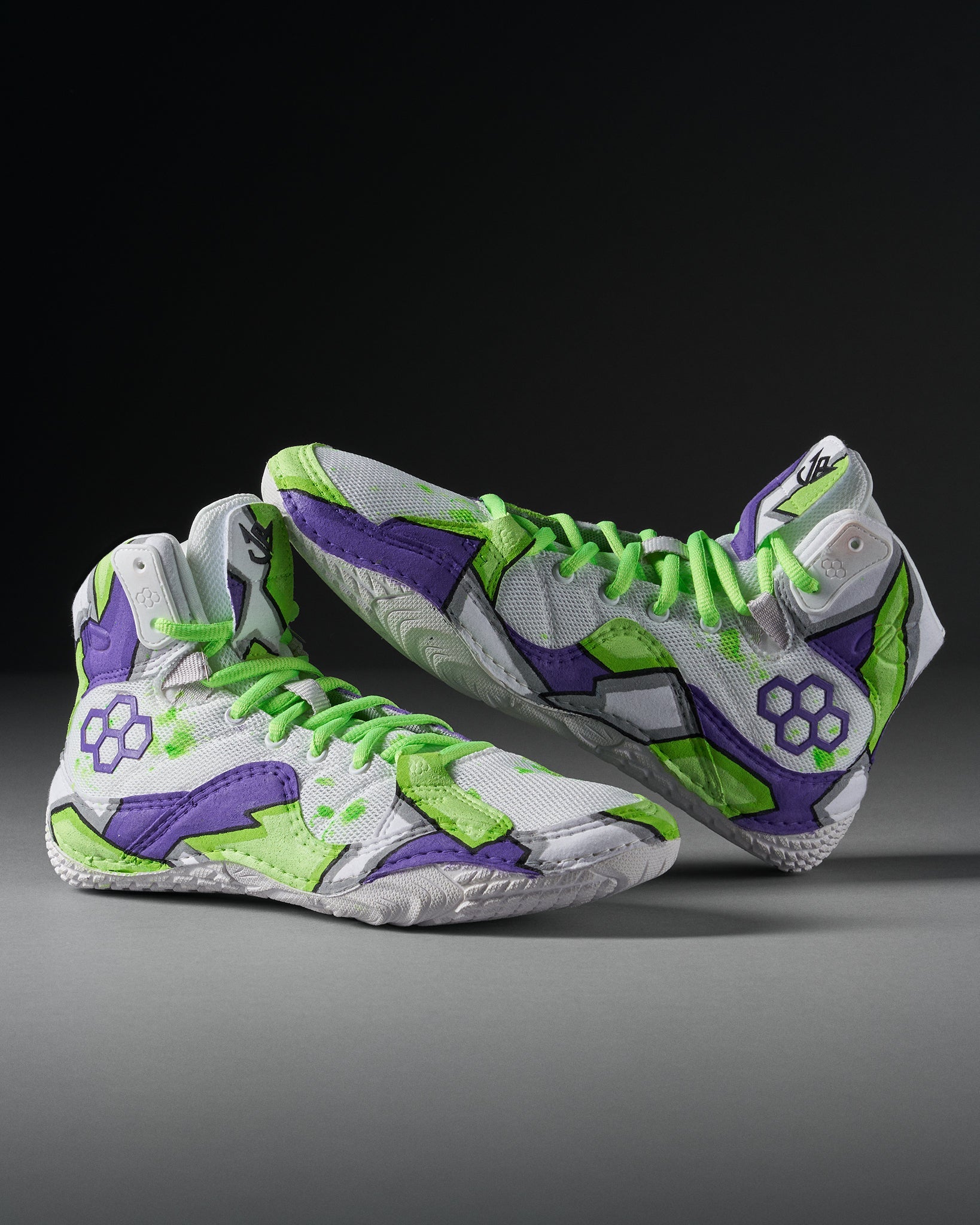 RUDIS JB1 X TKUSTOMS Youth Wrestling Shoes Size 5Y - Lightweight & Durable for Kids Training & Competition
