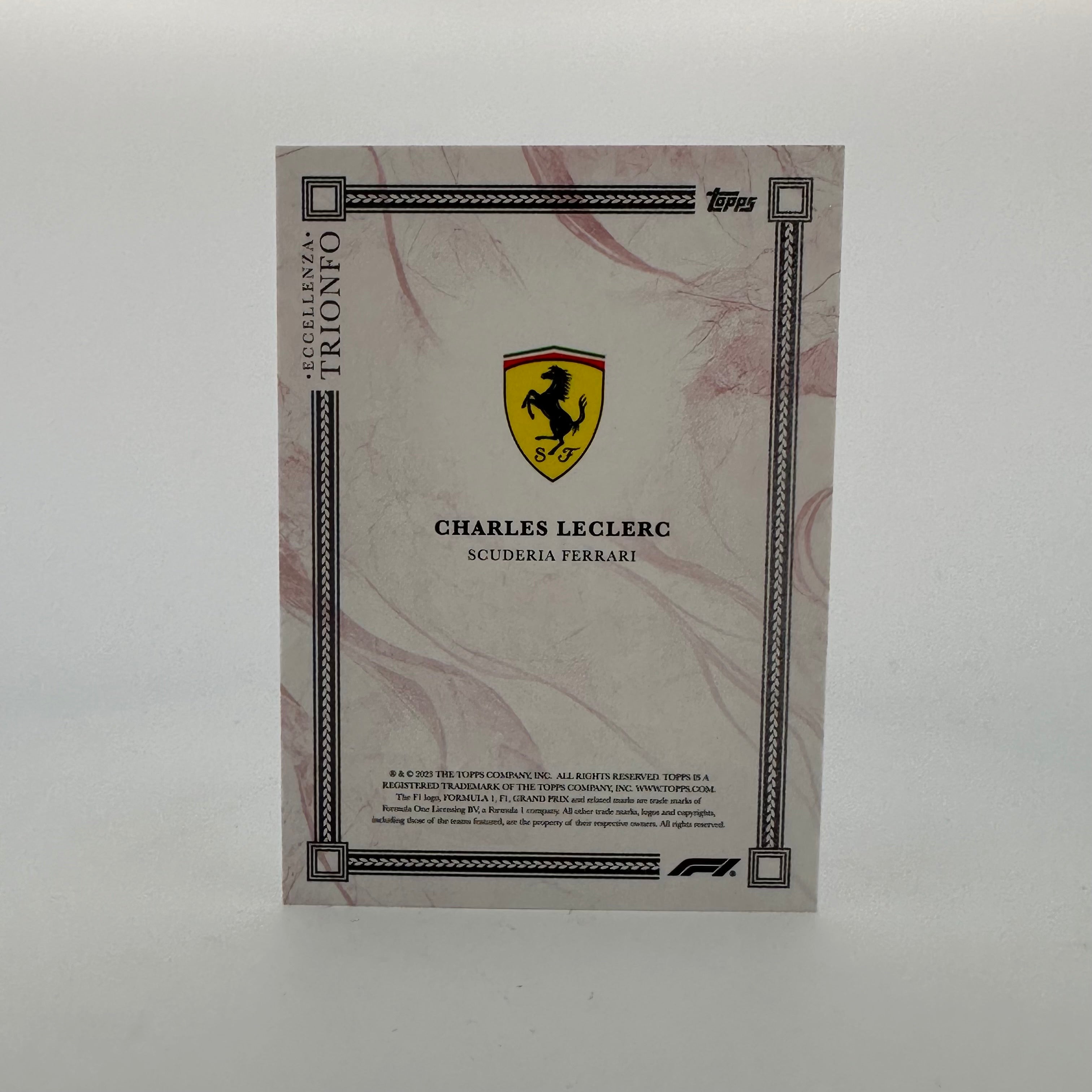 2023 Charles Leclerc Eccellenza Trionfo Red 09/10 - Premium Collectible F1 Racing Memorabilia for Display & Gifts