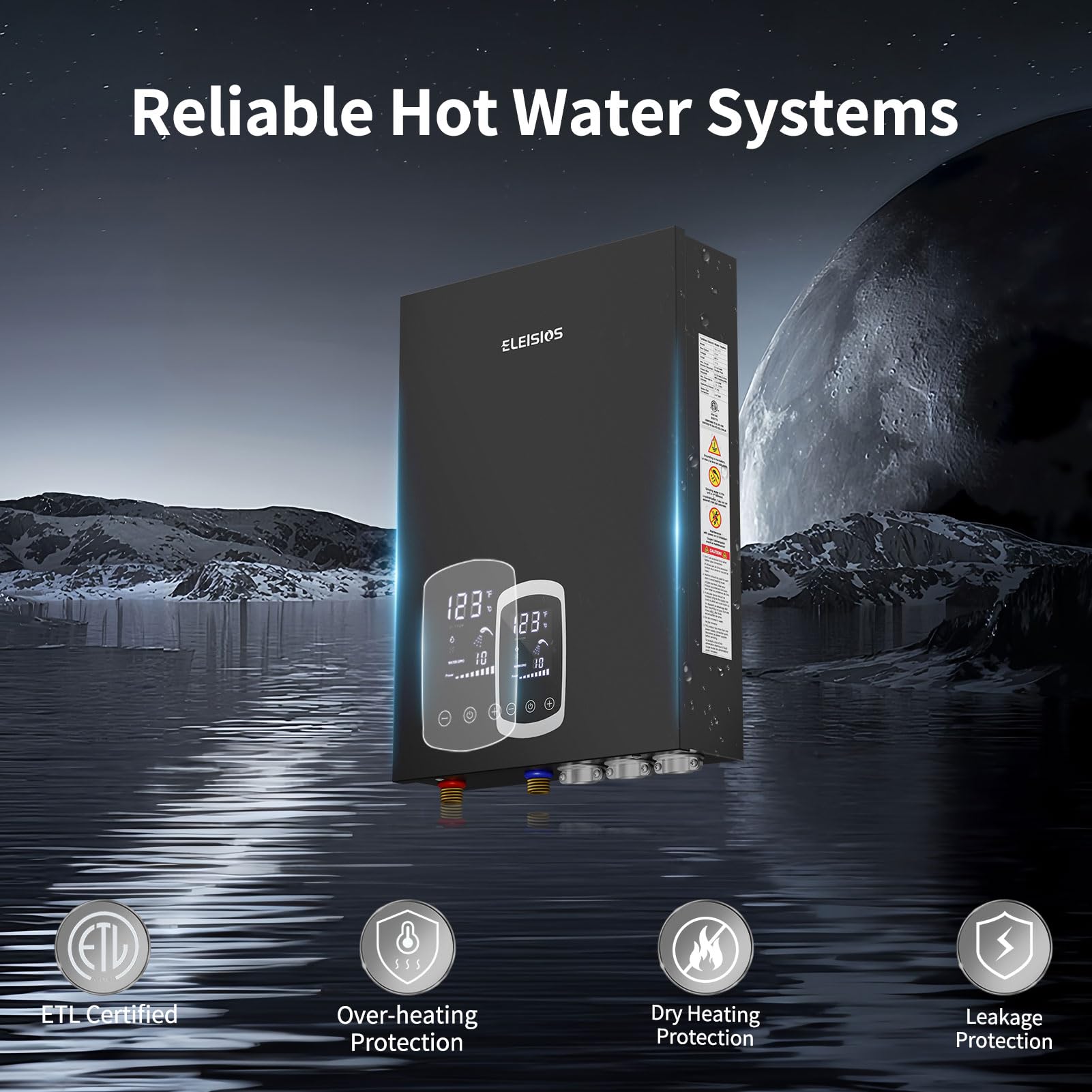 27kW Tankless Electric Water Heater 240V - Instant On-Demand Hot Water System with Energy-Saving LED Display & Smart Self-Modulation Technology - Perfect for Homes, Apartments, RV Living & Commercial Use