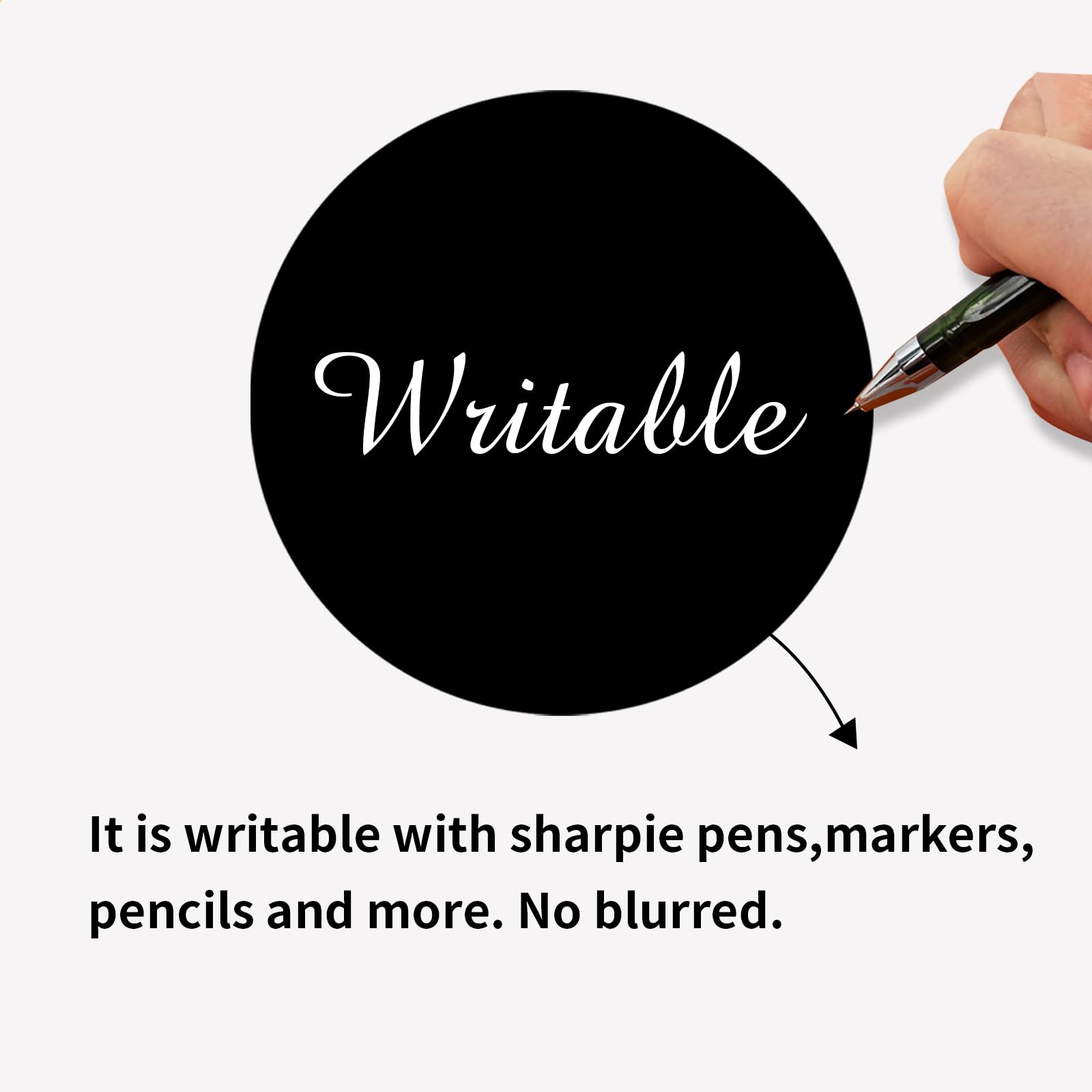 STARLIBOO 4 Inch Black Dot Stickers - Removable Circle Price Labels for Office, Garage Sales & Yard Sales | Writable Round Stickers for Pricing, Organizing & DIY Projects