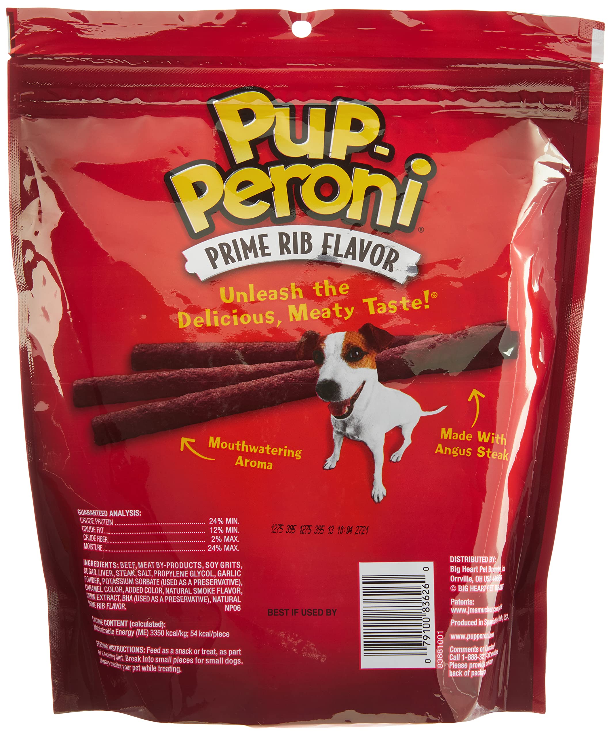 Pup-Peroni Original Prime Rib Flavor Dog Treats - 22.5 oz (Pack of 4) | High Protein Dog Snacks for Training, Rewards & On-the-Go | Made in USA