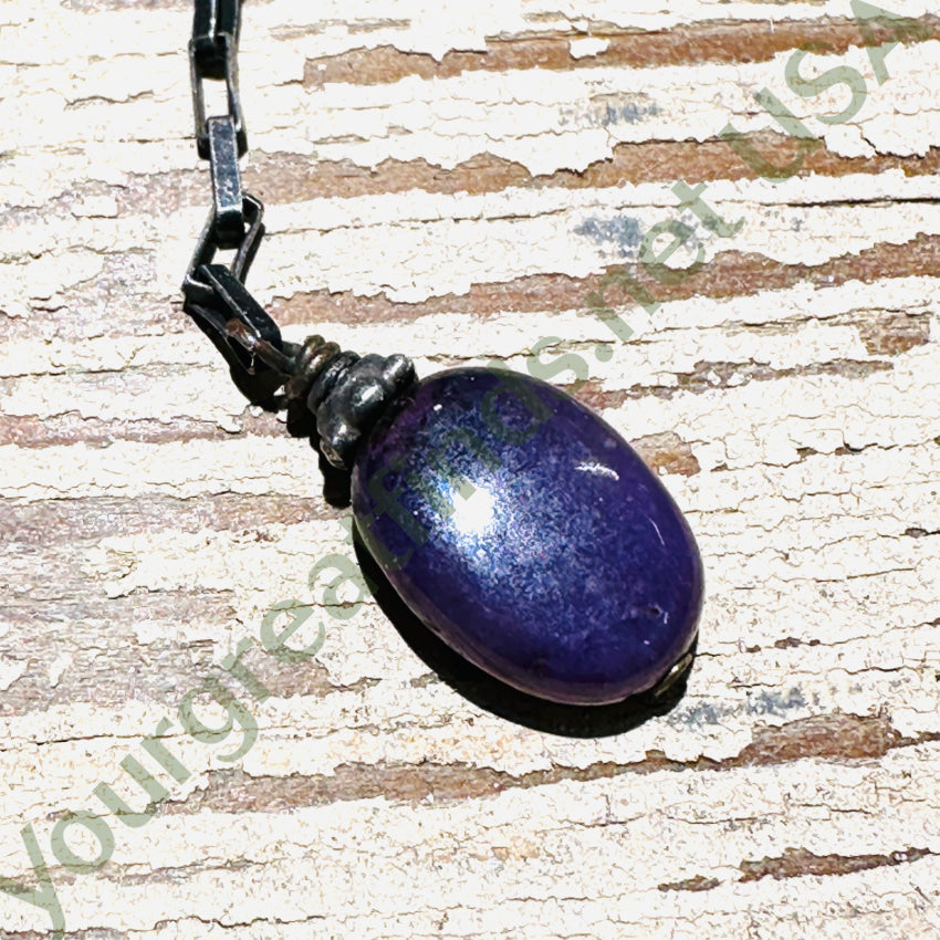 Handmade Sterling Silver Y-Necklace with Dark Amethyst Beads - Elegant Jewelry Gift for Women, Perfect for Parties, Weddings & Everyday Wear