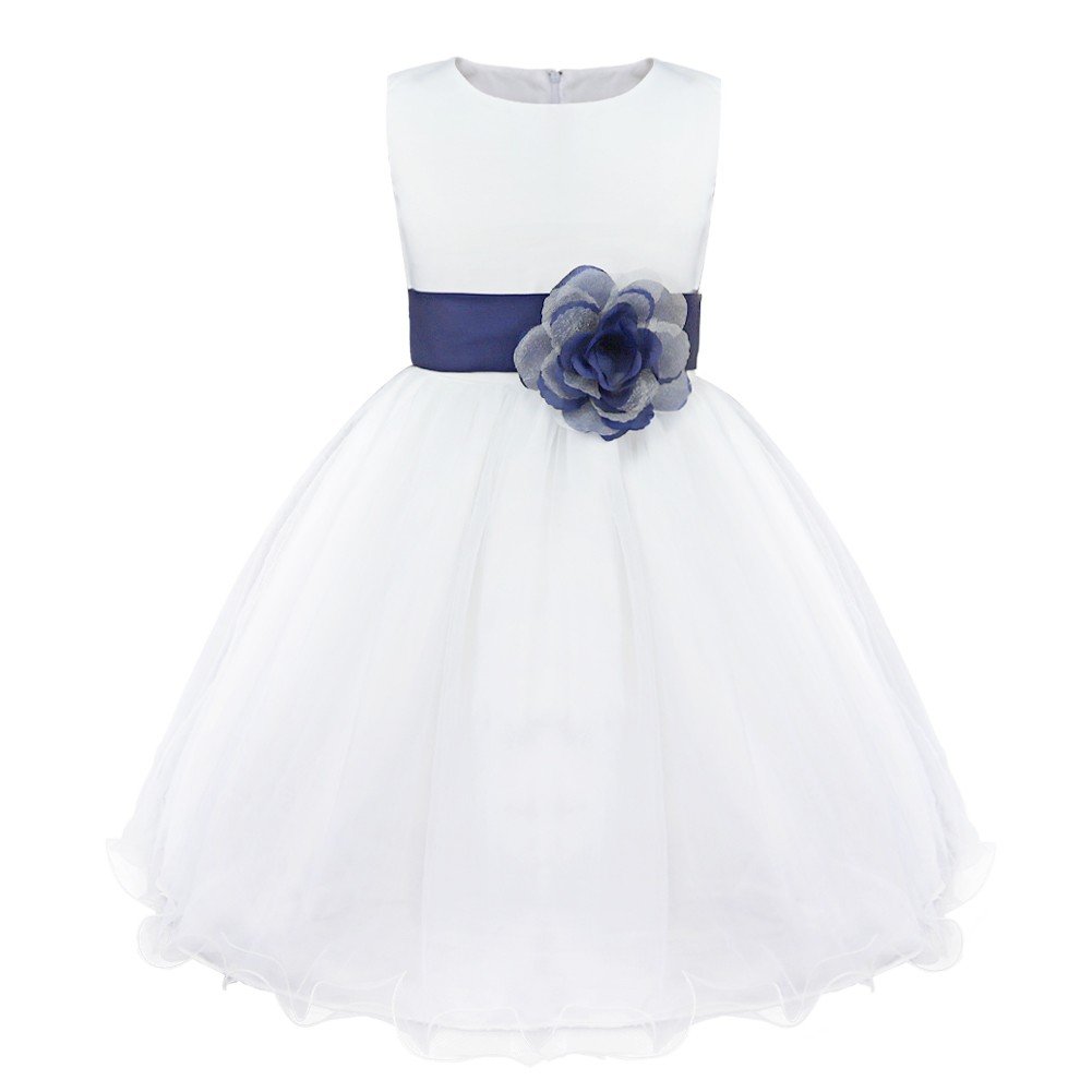Winying Girls Sleeveless Bowknot Mesh Flower Girl Dress - Elegant Wedding Party Dress for Kids, Toddler Formal Occasions & Special Events | Perfect for Flower Girls, Birthday Parties, Pageants & Photoshoots